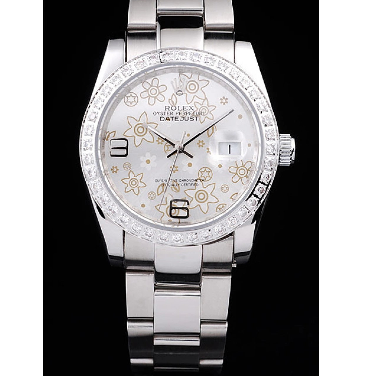 Rolex aaa copy Stainless Rolex Flowers Silver Steel Dial 98081 Plated Datejust Polished Diamond 0521